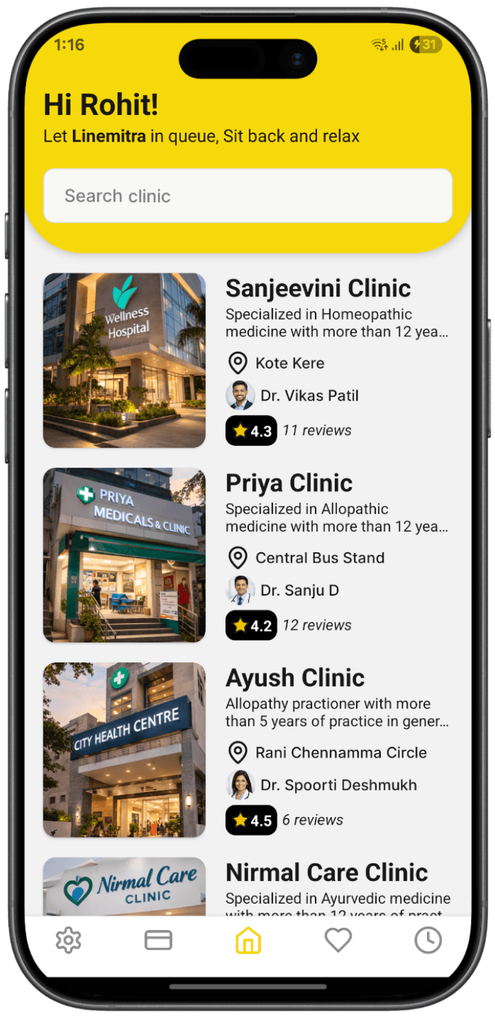 Find Clinic mockup